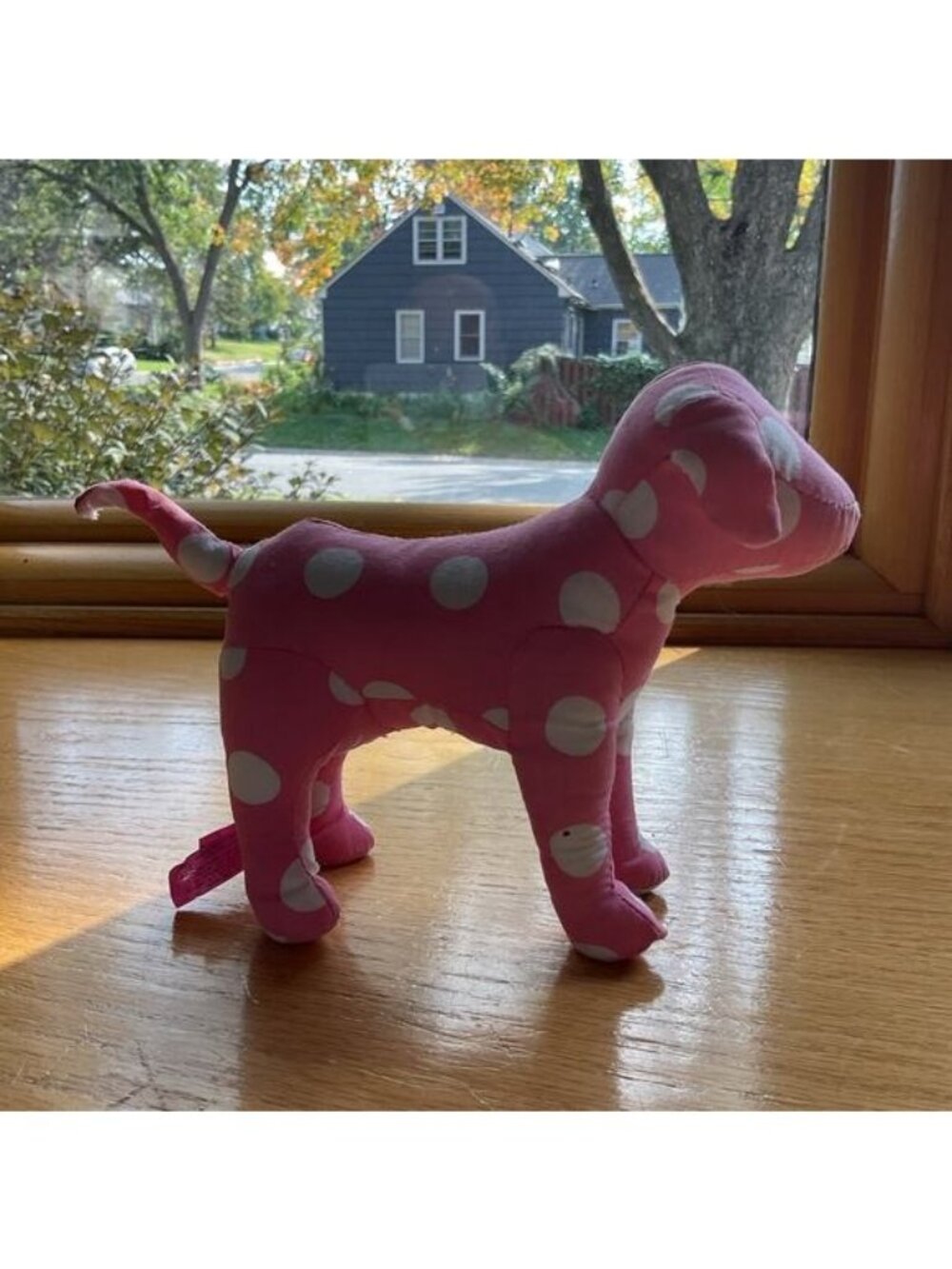 Vintage Victoria's Secret PINK Polka Dot Plush Dog Mascot Y2K Room Decor